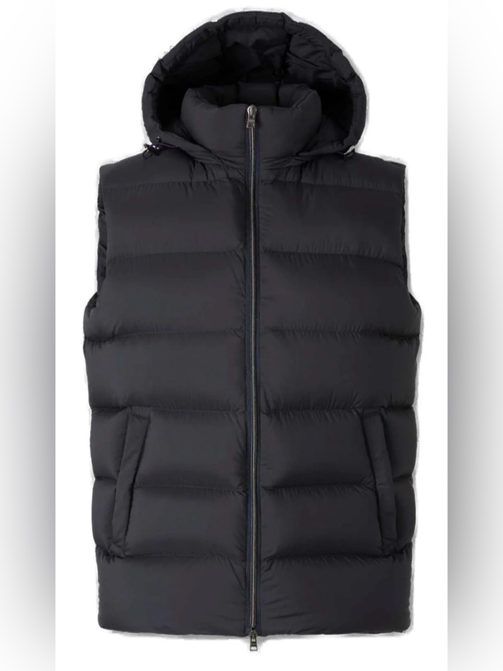 Men’s- Herno Water-Repellent Matte Nylon Hooded Down Vest